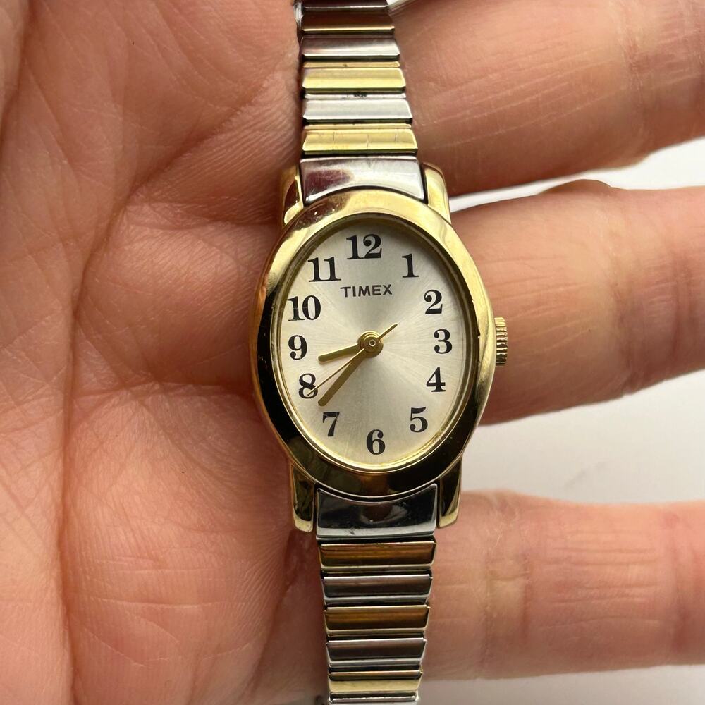 Timex Silver Gold Stainless Steel Women’s Fashion Watch, 18mm - Picture 7 of 8